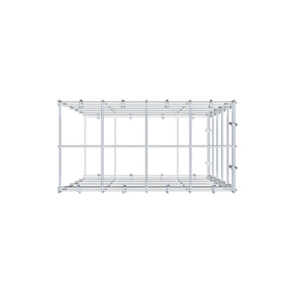 Monteret gabion type 2 50 cm x 40 cm x 20 cm (L x H x D), maskestørrelse 10 cm x 10 cm, C-ring