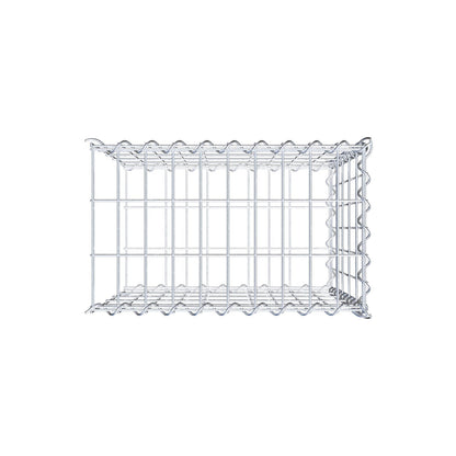 Gabião tipo 2 50 cm x 50 cm x 30 cm (C x A x P), malhagem 5 cm x 10 cm, espiral