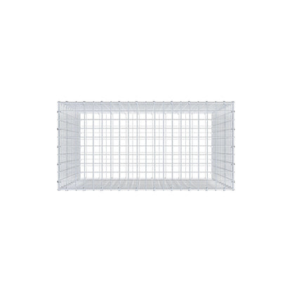 Gabbione 100 cm x 100 cm x 50 cm (L x H x P), maglia 5 cm x 5 cm, anello a C