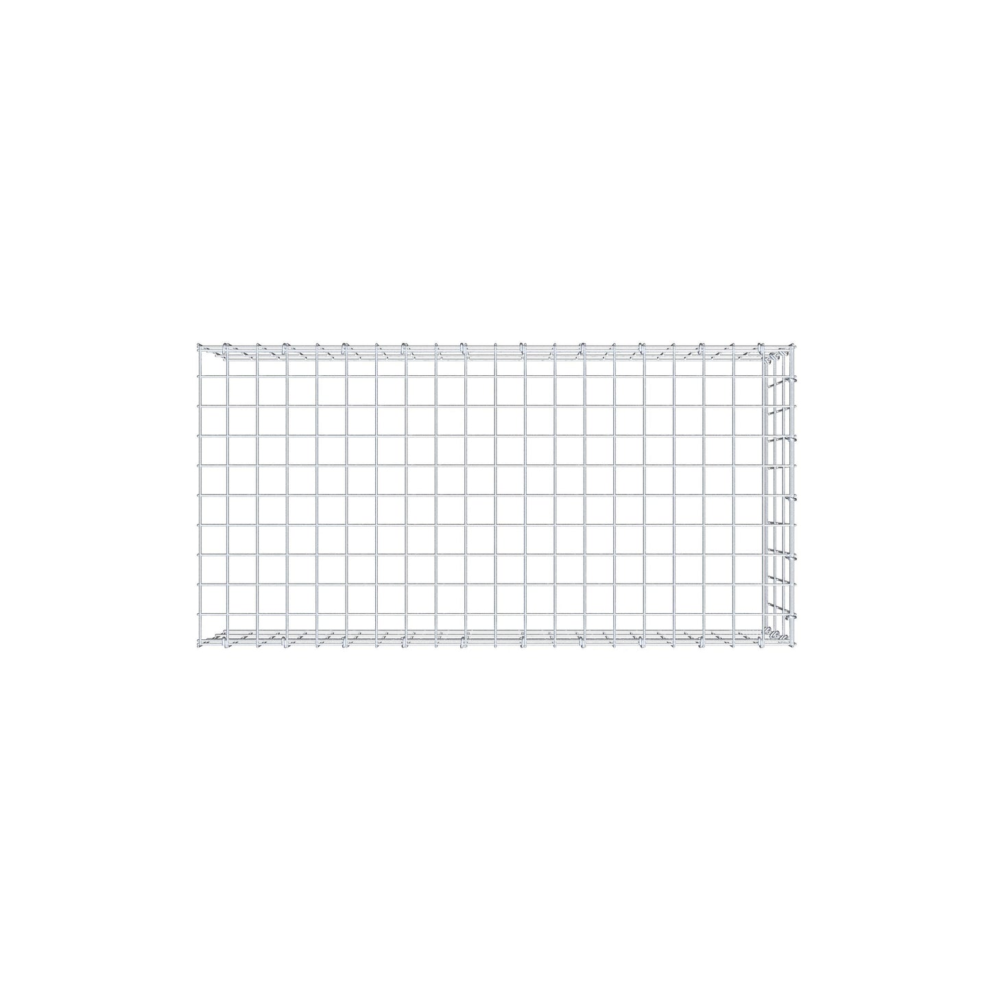 Opzetpaal type 4 100 cm x 30 cm x 50 cm (L x H x D), maaswijdte 5 cm x 10 cm, C-ring