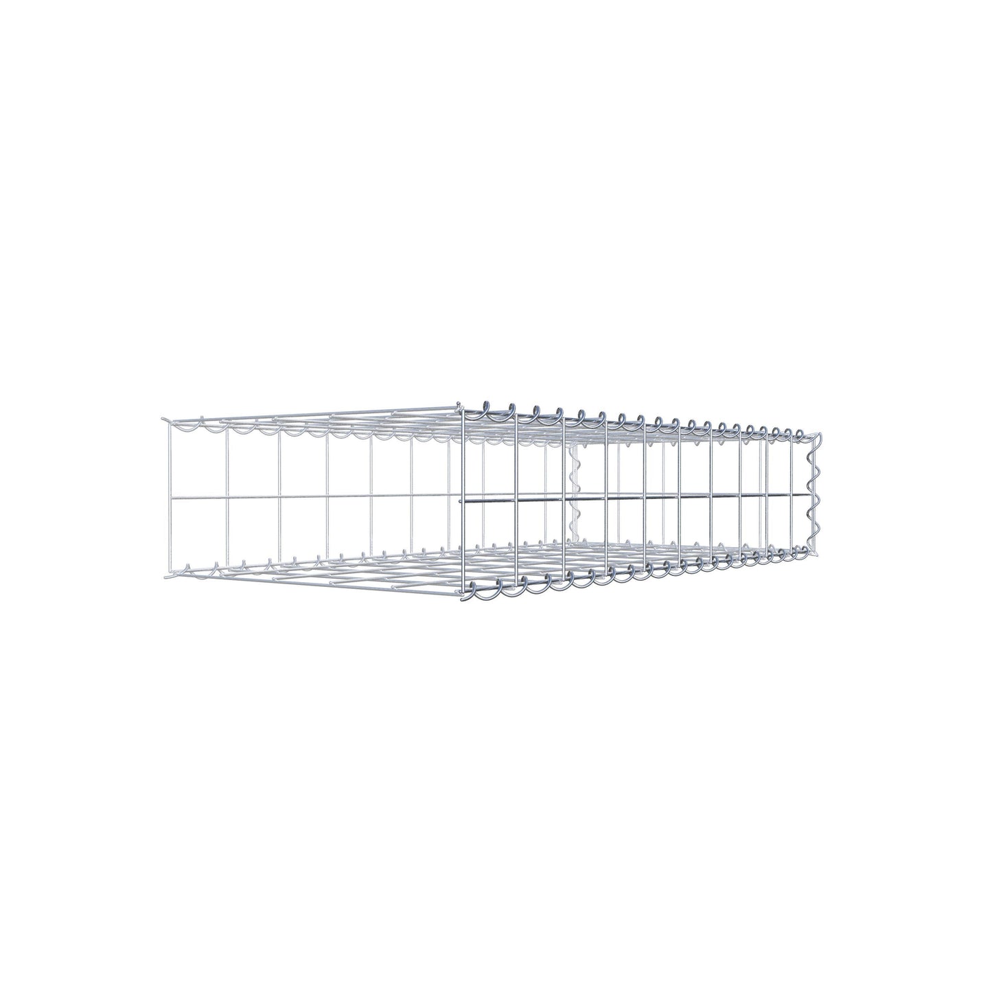 Gavión complementario tipo 2 100 cm x 20 cm x 50 cm (L x A x P), malla 10 cm x 10 cm, espiral