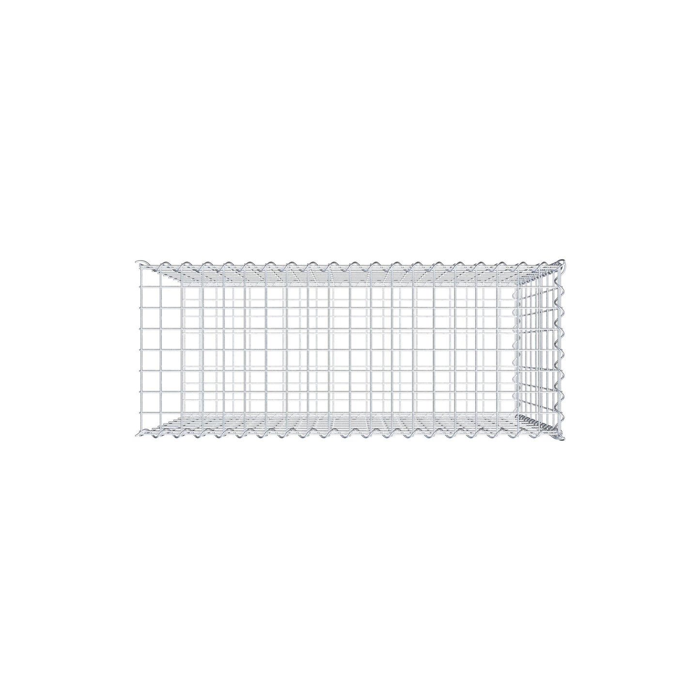 Anbaugabione Typ 2 100 cm x 80 cm x 40 cm (L x H x T), Maschenweite 5 cm x 10 cm, Spirale