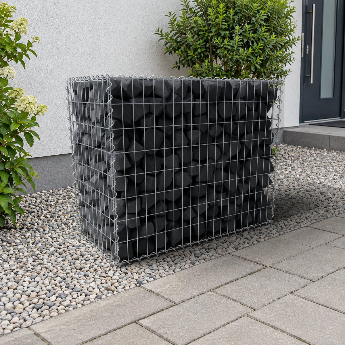 Gabião 100 cm x 80 cm x 50 cm (C x A x P), malhagem 5 cm x 10 cm, espiral
