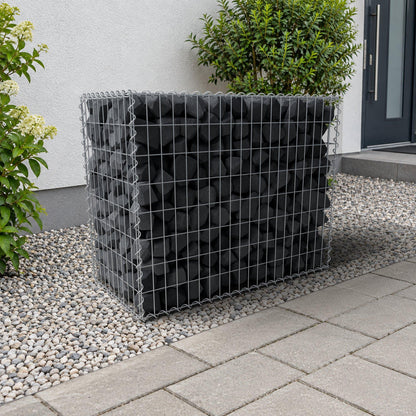 Gabião 100 cm x 80 cm x 50 cm (C x A x P), malhagem 5 cm x 10 cm, espiral