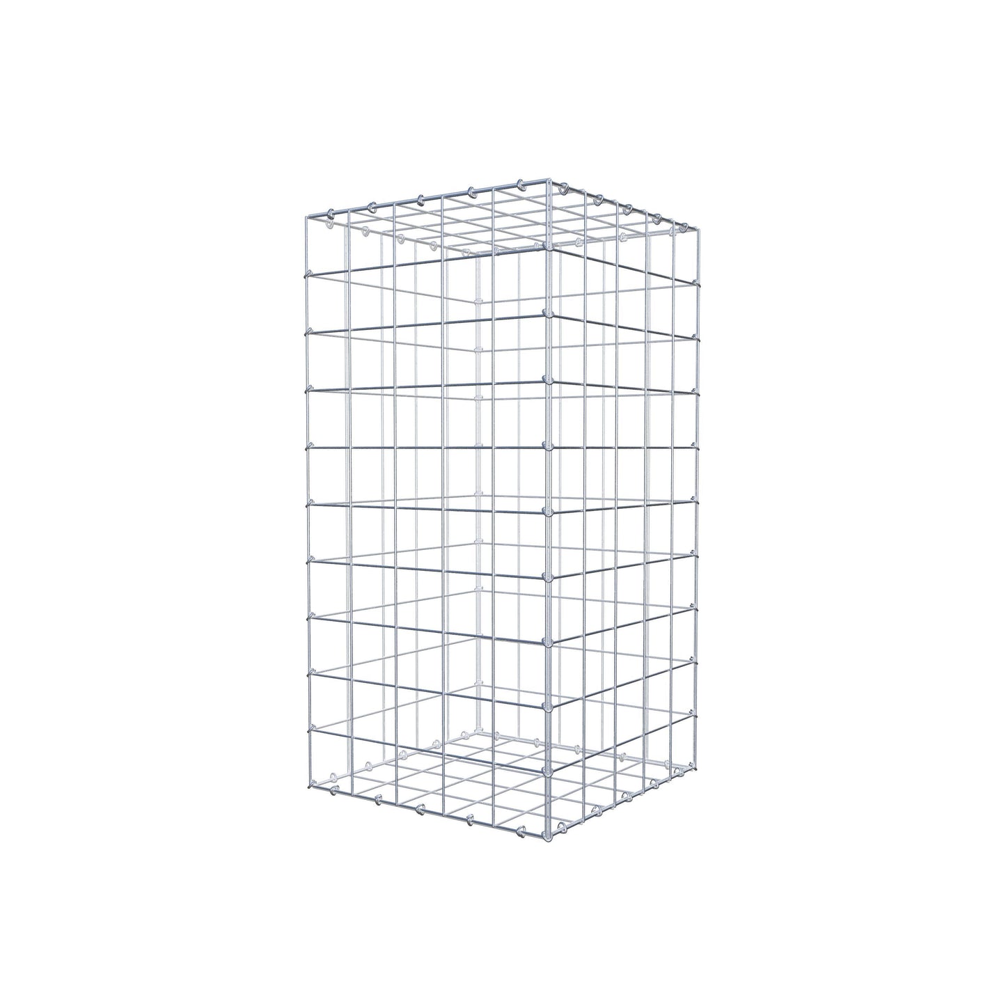 Gabião 100 cm x 50 cm x 50 cm (C x A x P), malhagem 10 cm x 10 cm, anel C