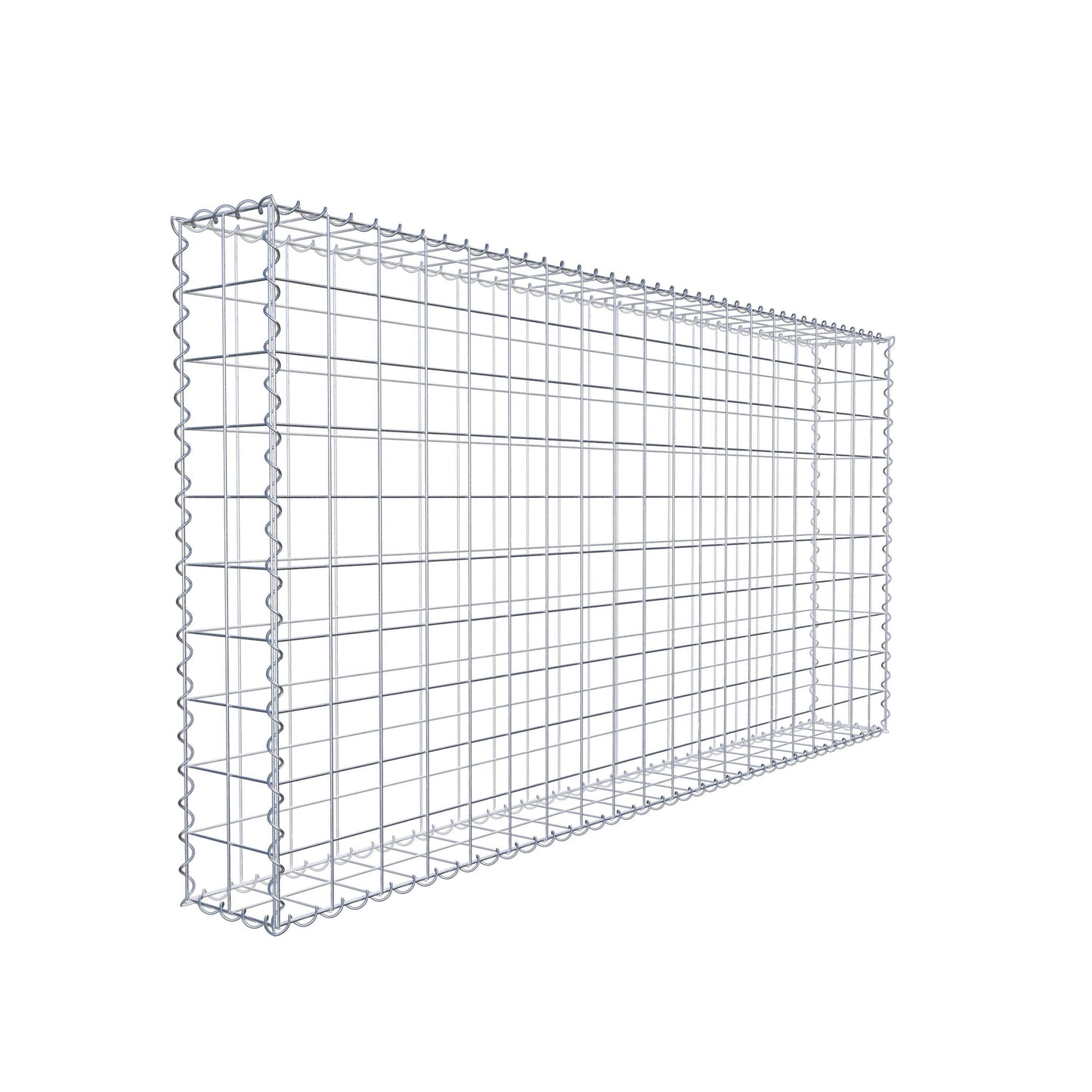 Schanskorf 200 cm x 100 cm x 20 cm (L x H x D), maaswijdte 10 cm x 10 cm, spiraalvormig