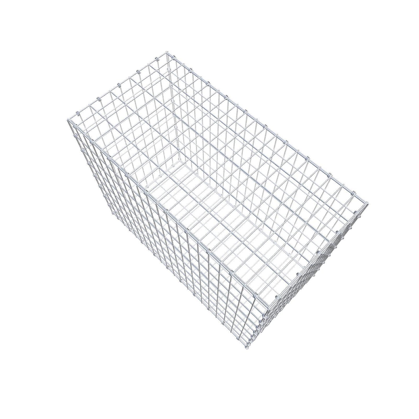 Gabione 100 cm x 80 cm x 50 cm (L x H x T), Maschenweite 5 x 10 cm, Spiralring