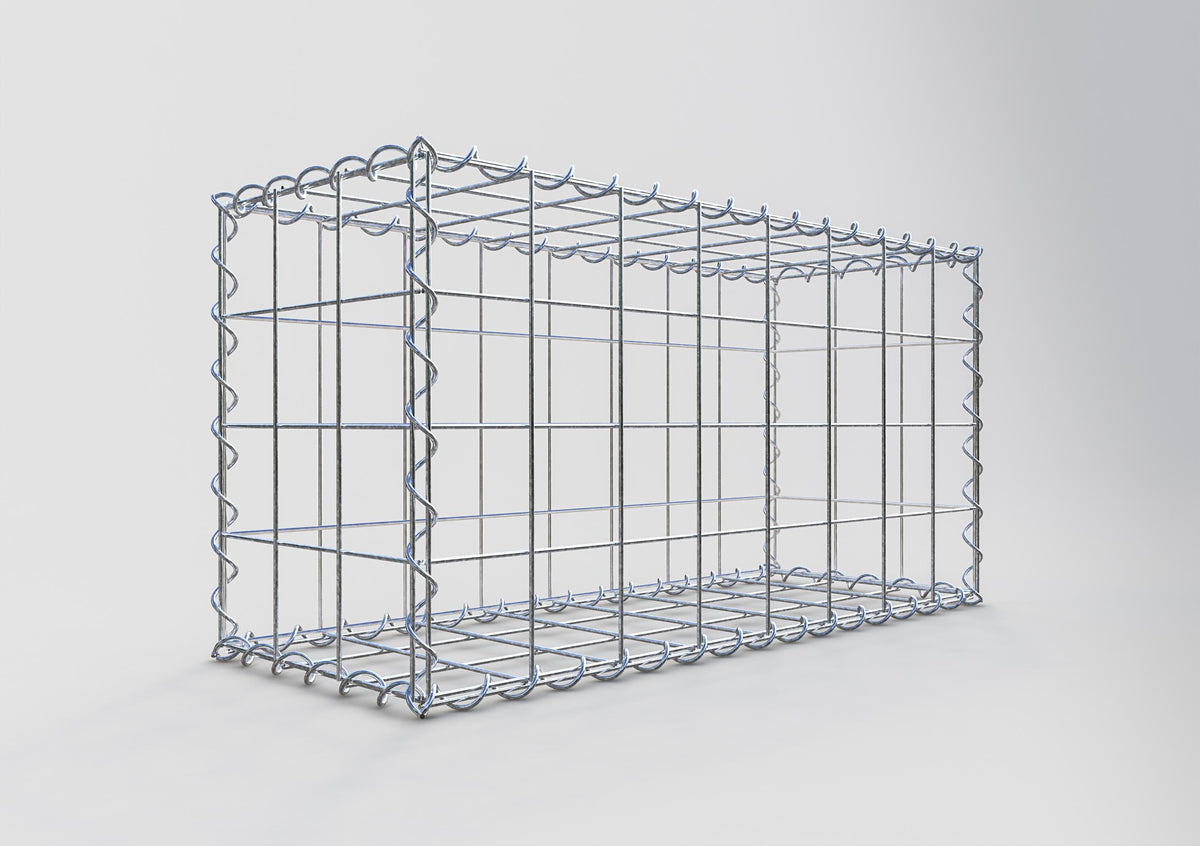 Gabion 80 cm x 40 cm x 30 cm (L x H x P), mailles 10 cm x 10 cm, spirale