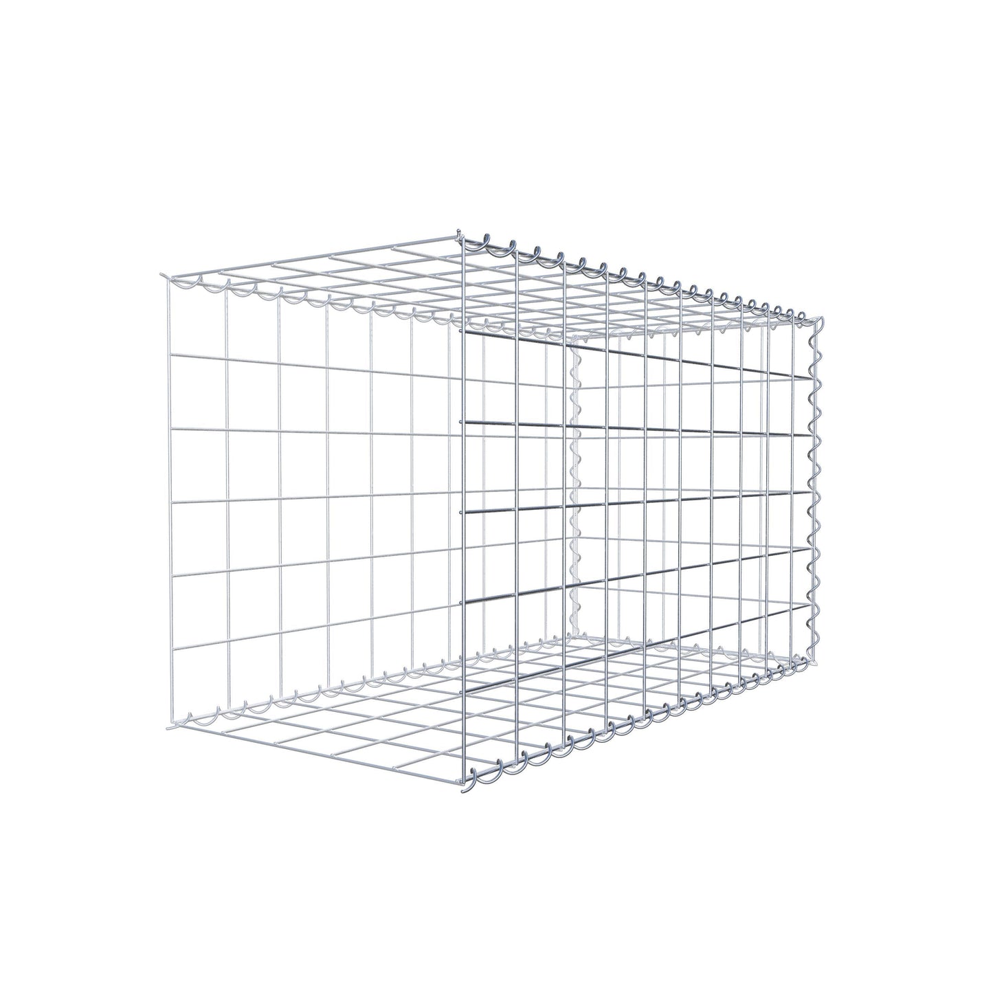 Anbaugabione Typ 2 100 cm x 60 cm x 50 cm (L x H x T), Maschenweite 10 cm x 10 cm, Spirale