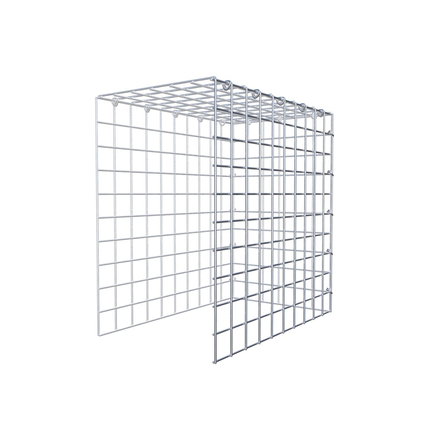 Anbaugabione Typ 4 50 cm x 50 cm x 30 cm (L x H x T), Maschenweite 5 cm x 5 cm, C-Ring