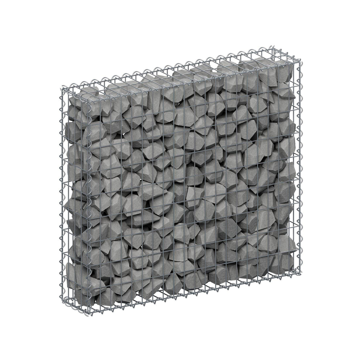 Gabbione 100 cm x 90 cm x 20 cm (L x H x P), maglia 5 cm x 10 cm, spirale