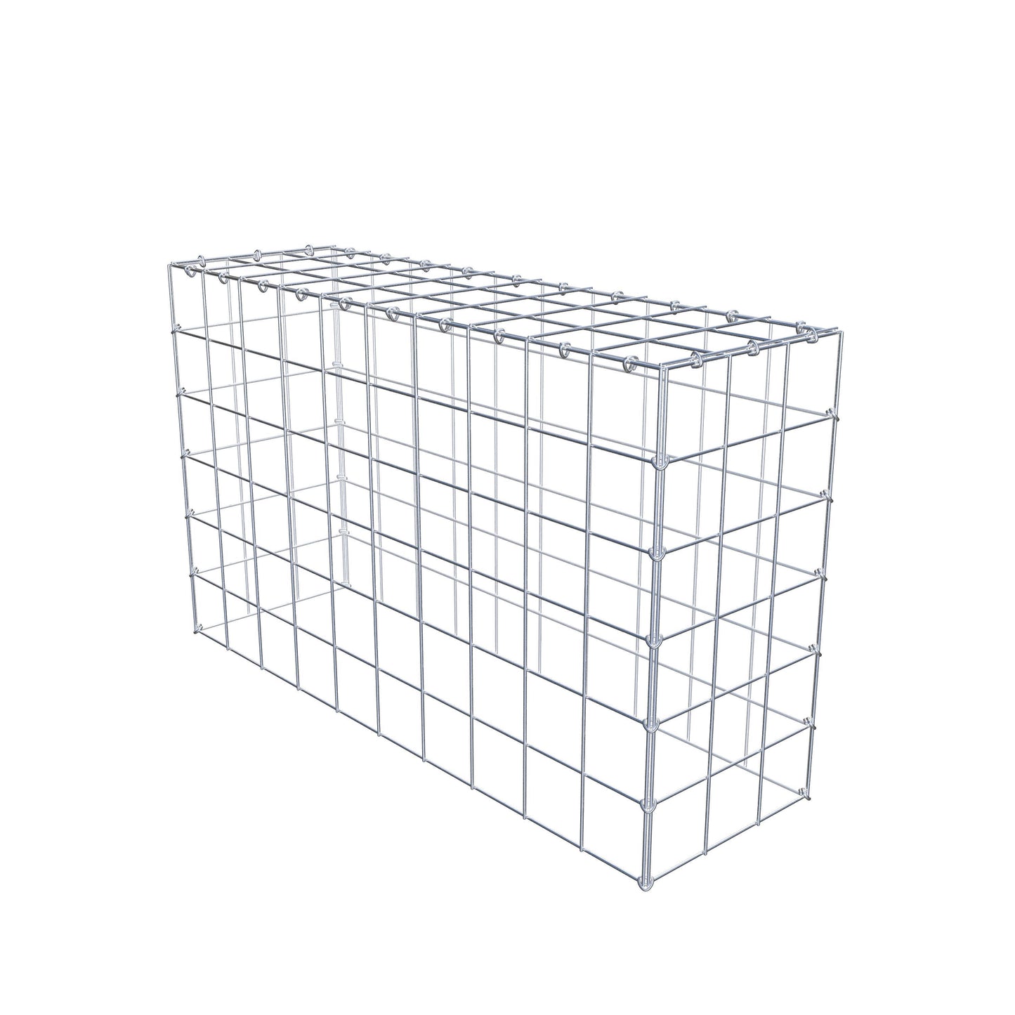 Gabião Tipo 3 100 cm x 60 cm x 30 cm (C x A x P), malhagem 10 cm x 10 cm, anel C