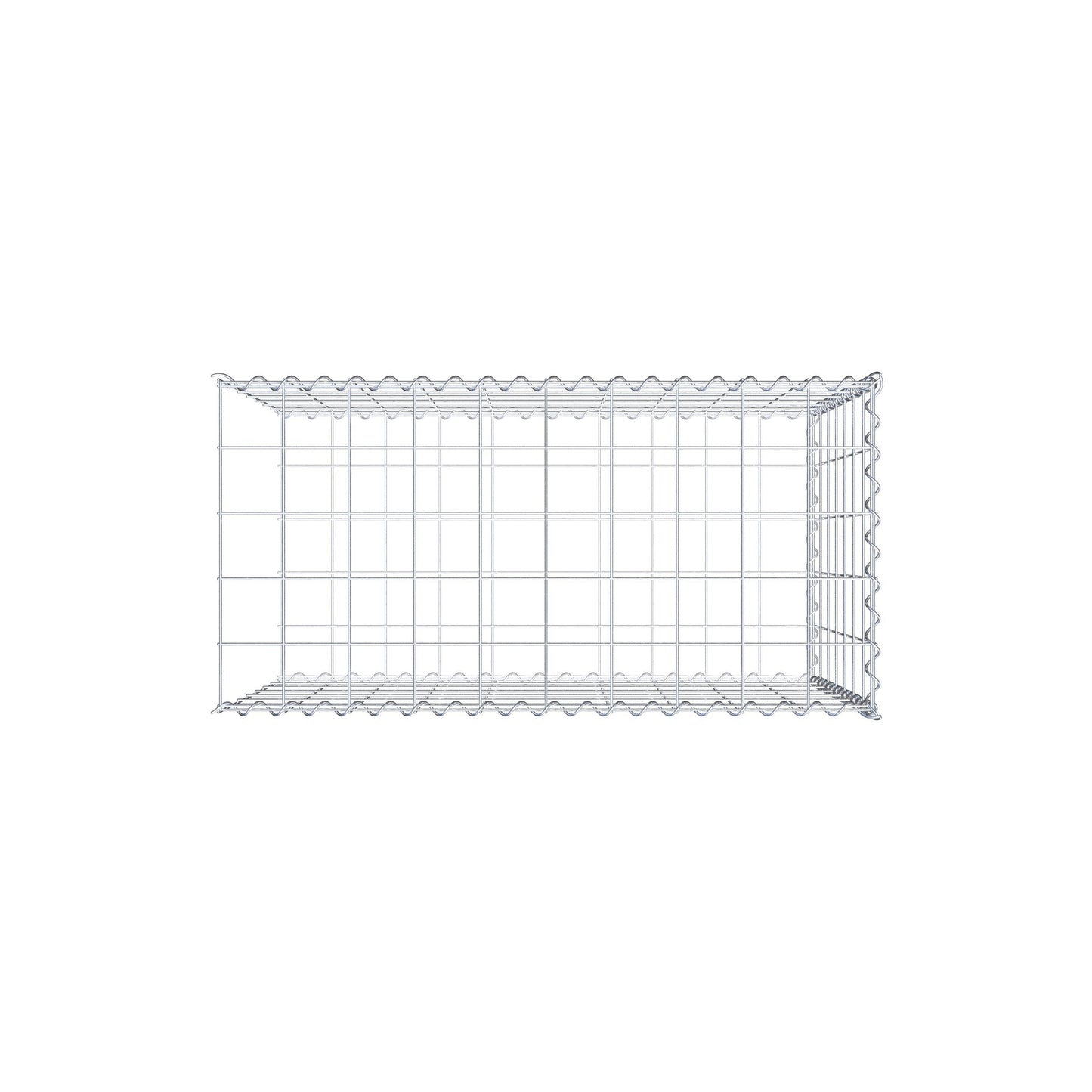 Gavión complementario tipo 2 100 cm x 70 cm x 50 cm (L x A x P), luz de malla 10 cm x 10 cm, en espiral