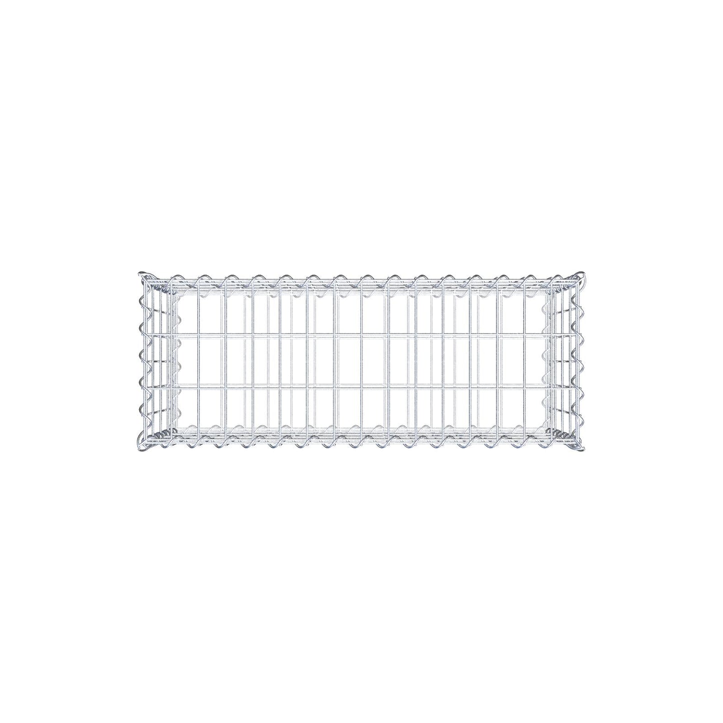 Gabione 80 cm x 40 cm x 30 cm (L x H x T), Maschenweite 5 cm x 10 cm, Spirale