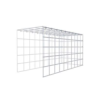 Fourche rapportée type 4 100 cm x 50 cm x 40 cm (L x H x P), mailles 10 cm x 10 cm, anneau C