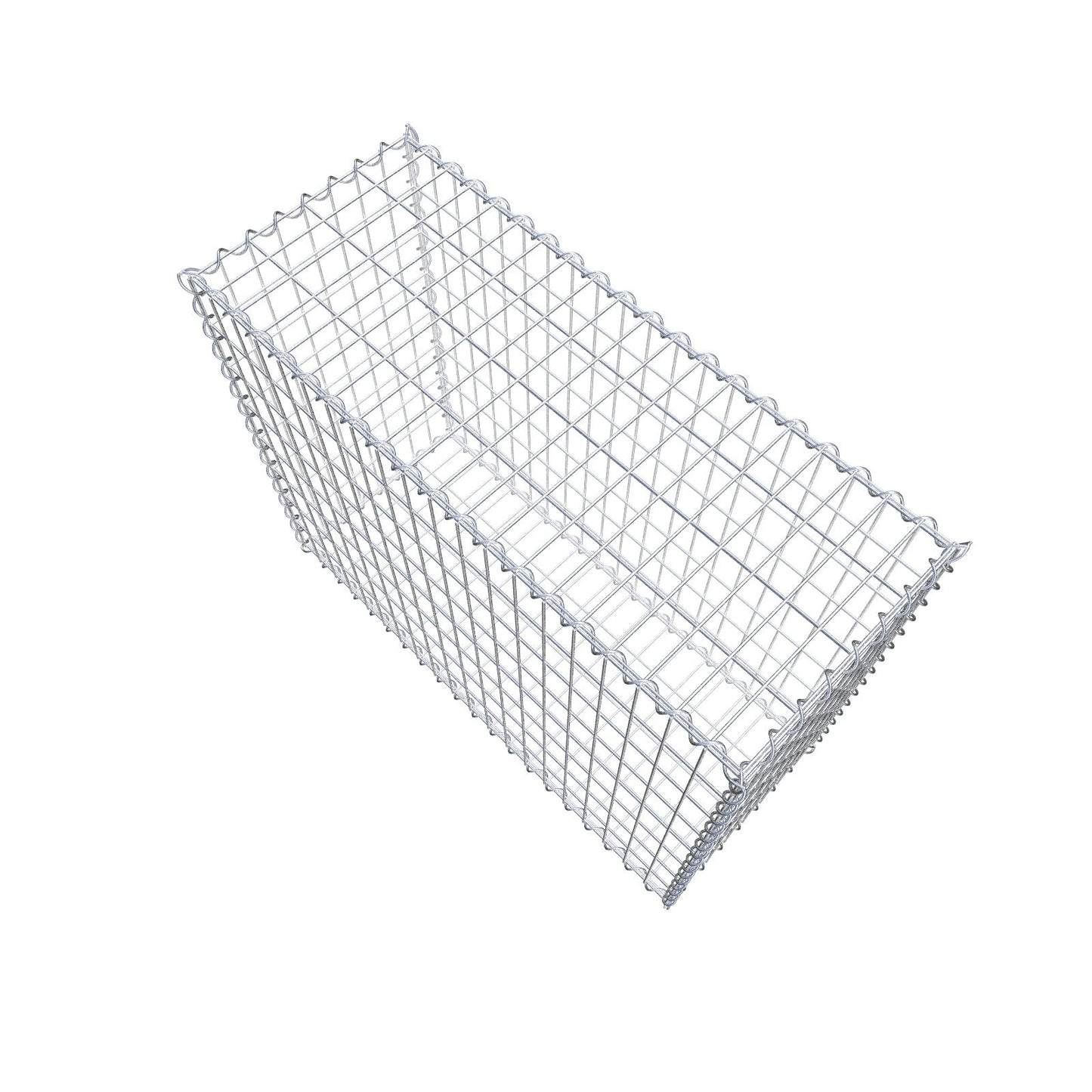 Gabione 100 cm x 80 cm x 40 cm (L x H x T), Maschenweite 5 cm x 10 cm, Spirale