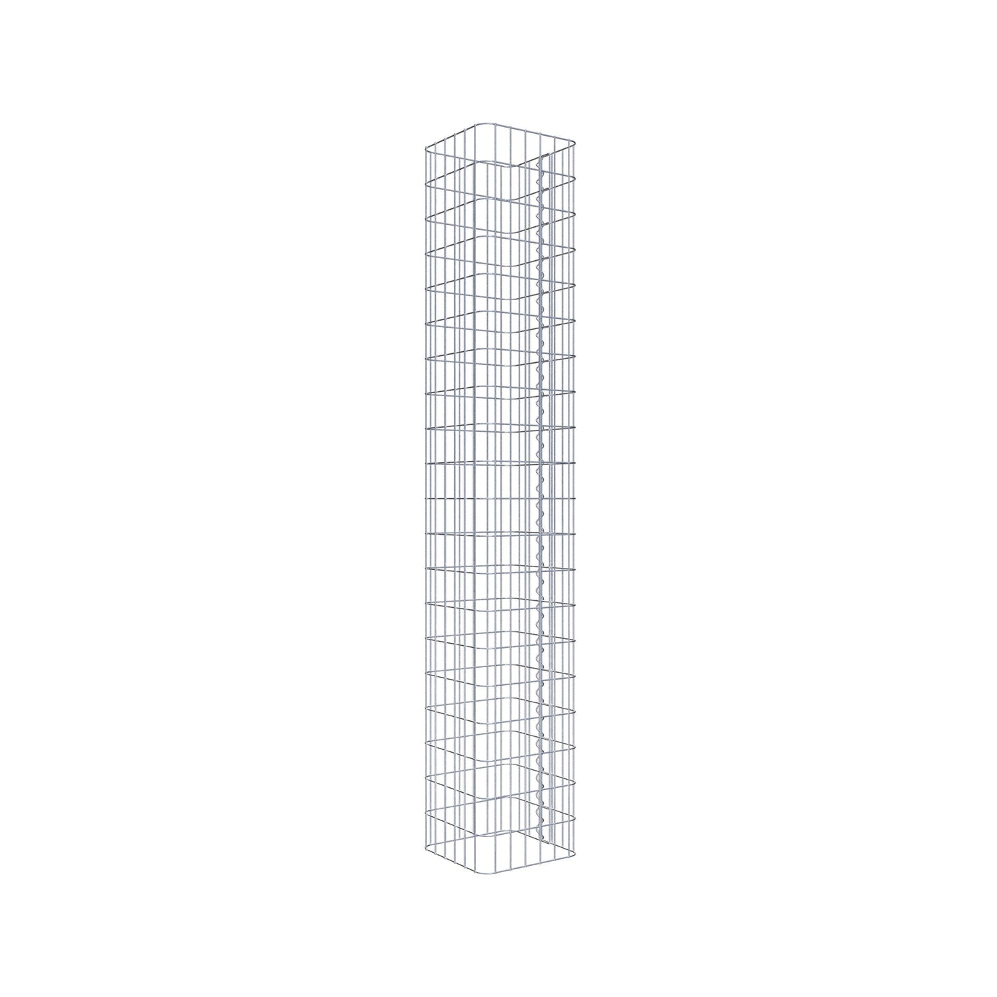 Gabionsøjle, firkantet, varmgalvaniseret, 32 cm x 32 cm, 200 cm højde, MW 5 x 10 cm