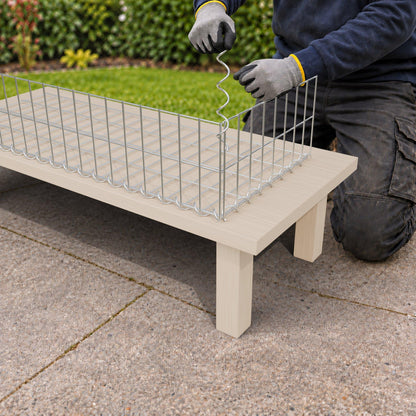 Gabion 100 cm x 20 cm x 40 cm (L x H x P), mailles 5 cm x 10 cm, spirale