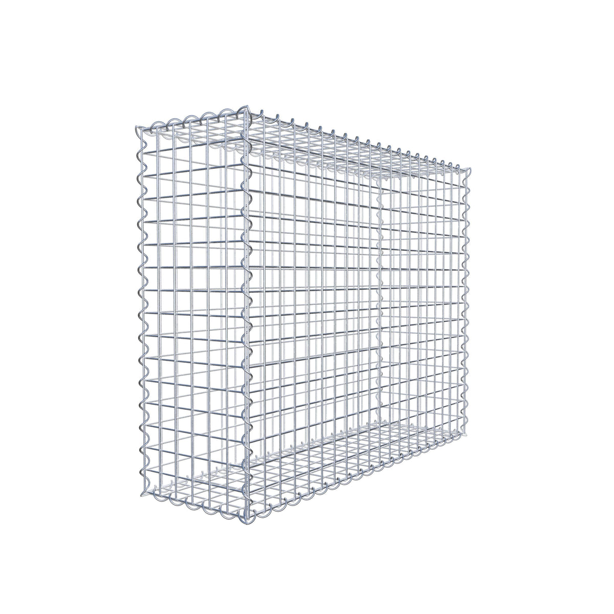 Gabione 100 cm x 80 cm x 30 cm (L x H x T), Maschenweite 5 cm x 5 cm, Spirale