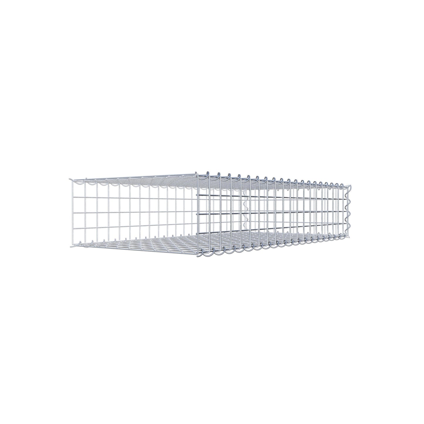 Anbaugabione Typ 2 100 cm x 20 cm x 50 cm (L x H x T), Maschenweite 5 cm x 5 cm, Spirale