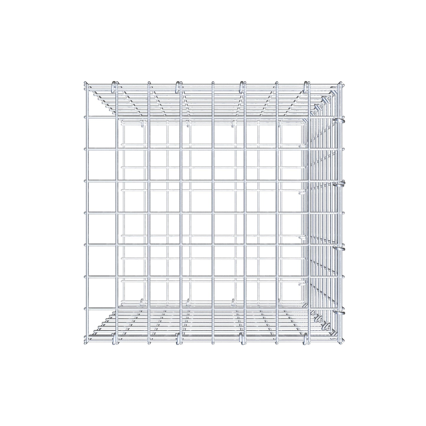 Anbaugabione Typ 2 50 cm x 40 cm x 40 cm (L x H x T), Maschenweite 5 cm x 5 cm, C-Ring