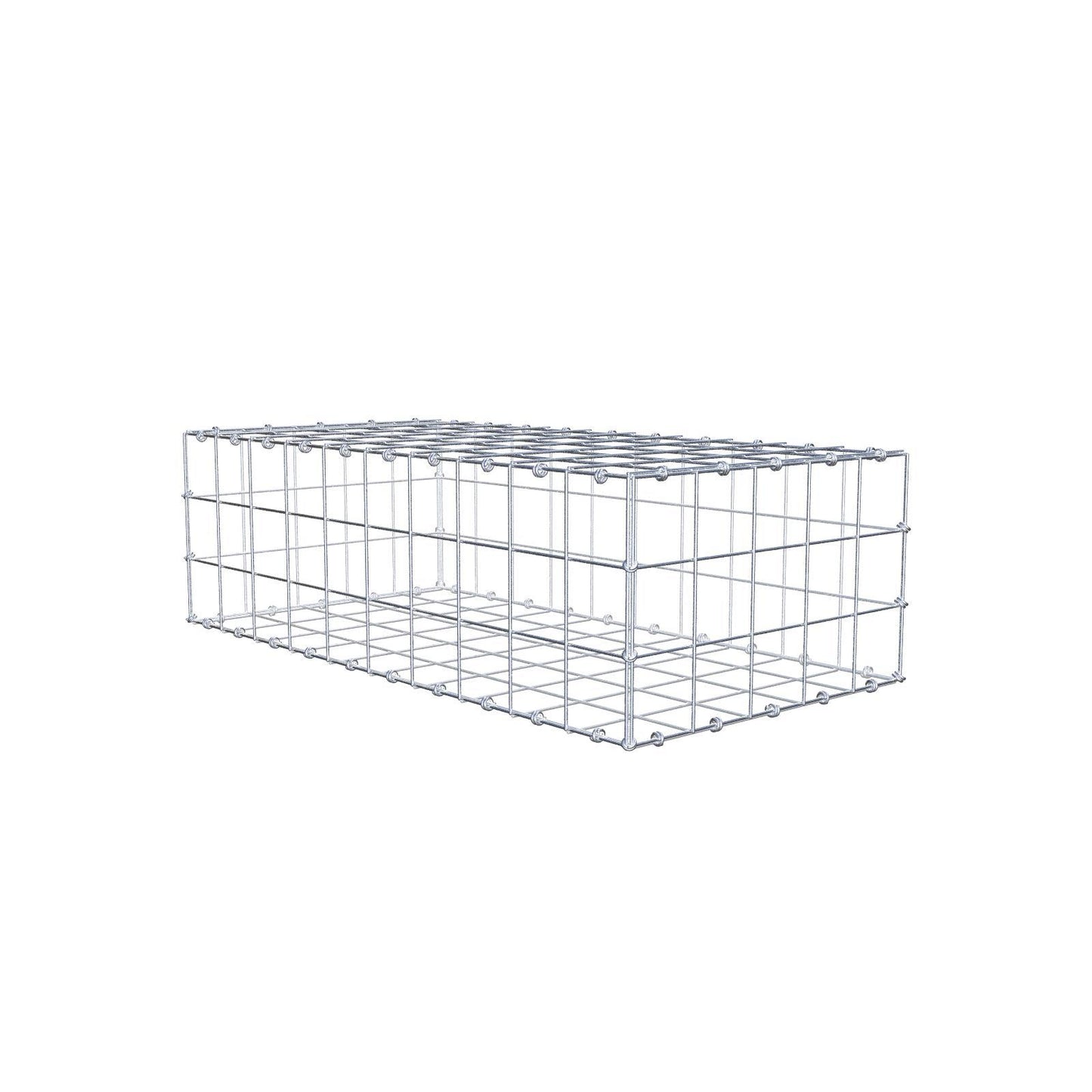 Gabion 100 cm x 30 cm x 50 cm (L x H x D), mesh size 10 x 10 cm, spiral ring