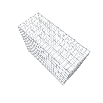 Gabione 100 cm x 80 cm x 40 cm (L x H x T), Maschenweite 5 x 10 cm, Spiralring