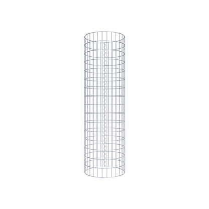 Columna de gaviones redonda 47 cm de diámetro, 160 cm de altura, malla 5 cm x 10 cm