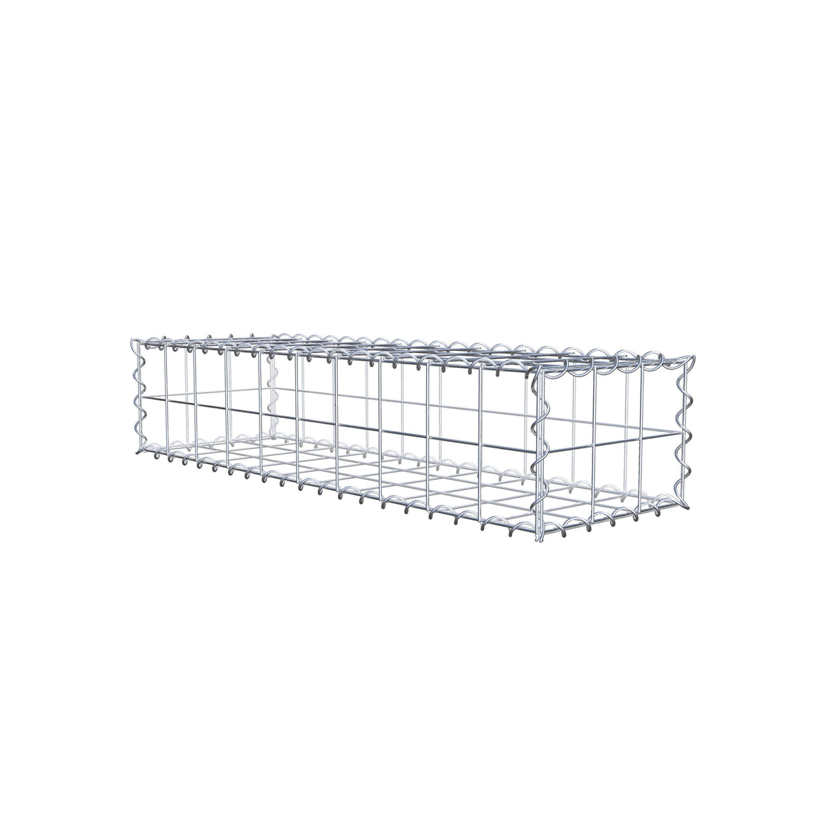 Gabion 100 cm x 20 cm x 30 cm (L x H x P), mailles 10 cm x 10 cm, spirale