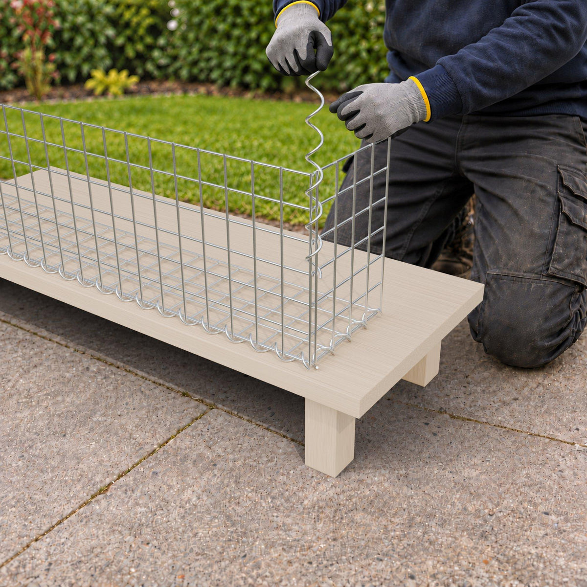 Gabion 100 cm x 30 cm x 20 cm (L x H x D), mesh size 5 cm x 5 cm, spiral