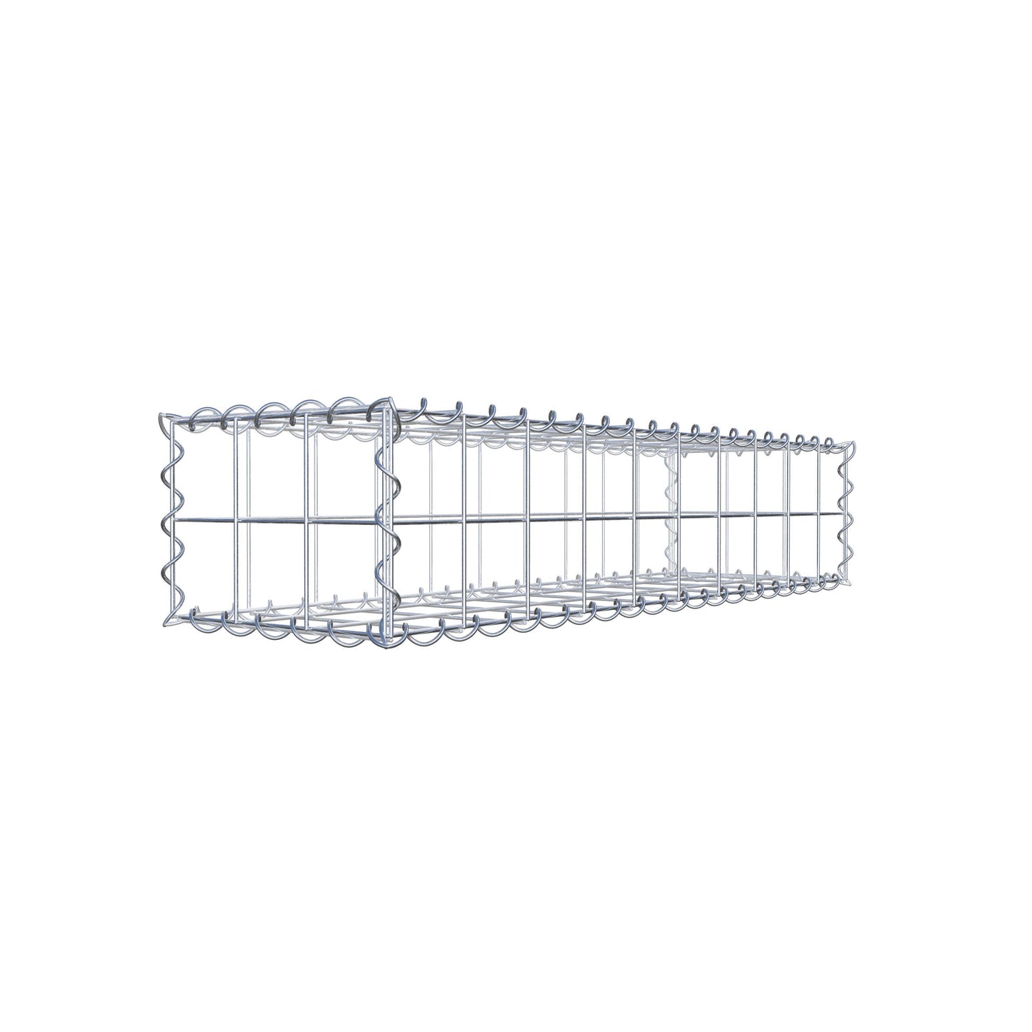 Gabione 100 cm x 20 cm x 30 cm (L x H x T), Maschenweite 10 cm x 10 cm, Spirale