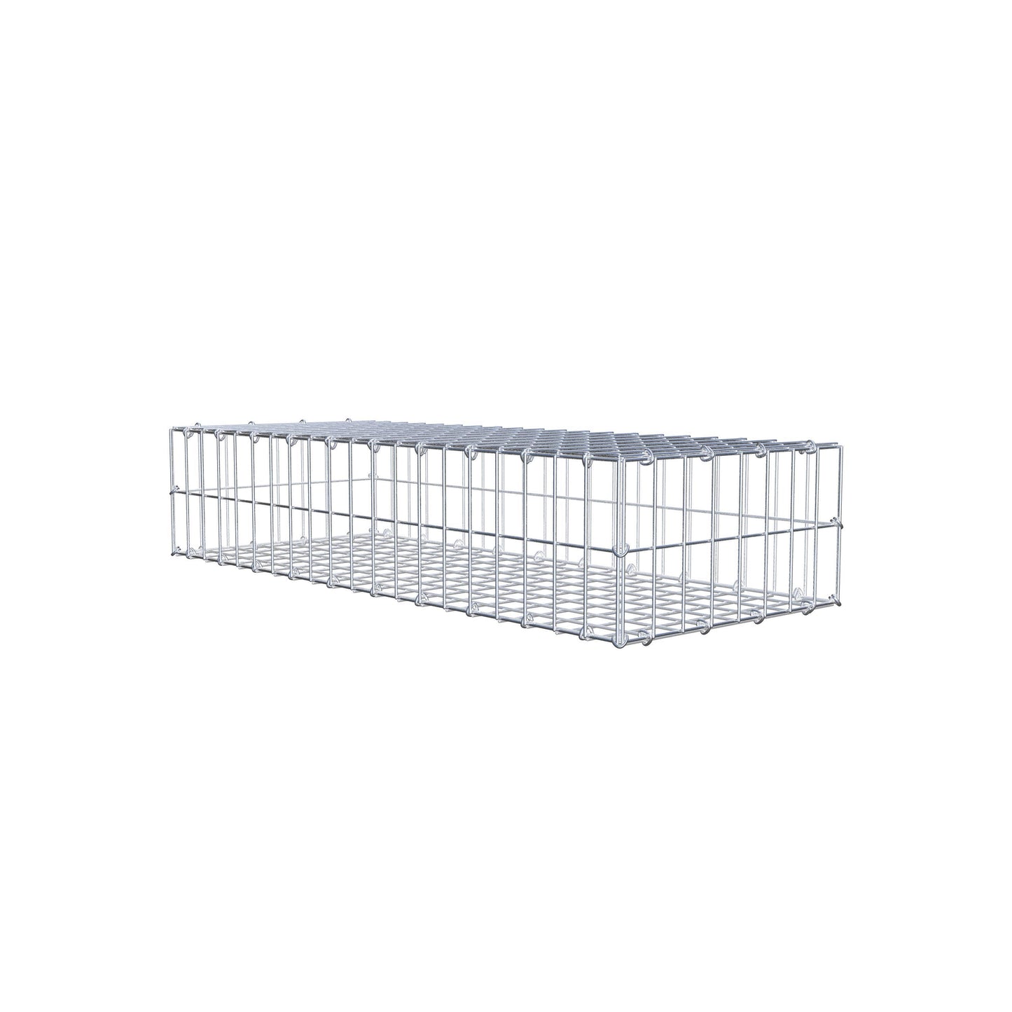 Gabione 100 cm x 20 cm x 40 cm (L x H x T), Maschenweite 5 cm x 10 cm, C-Ring