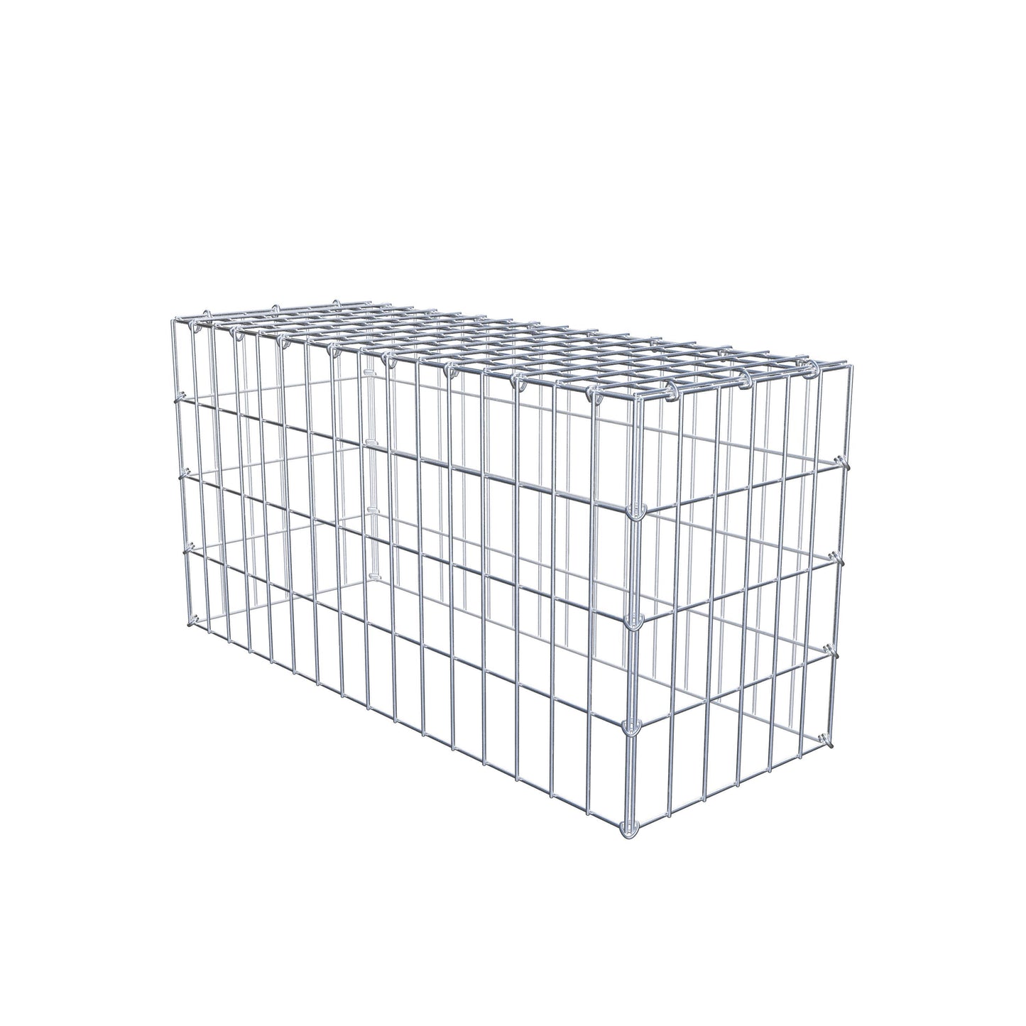 Gabião Tipo 3 80 cm x 40 cm x 30 cm (C x A x P), malhagem 5 cm x 10 cm, anel C