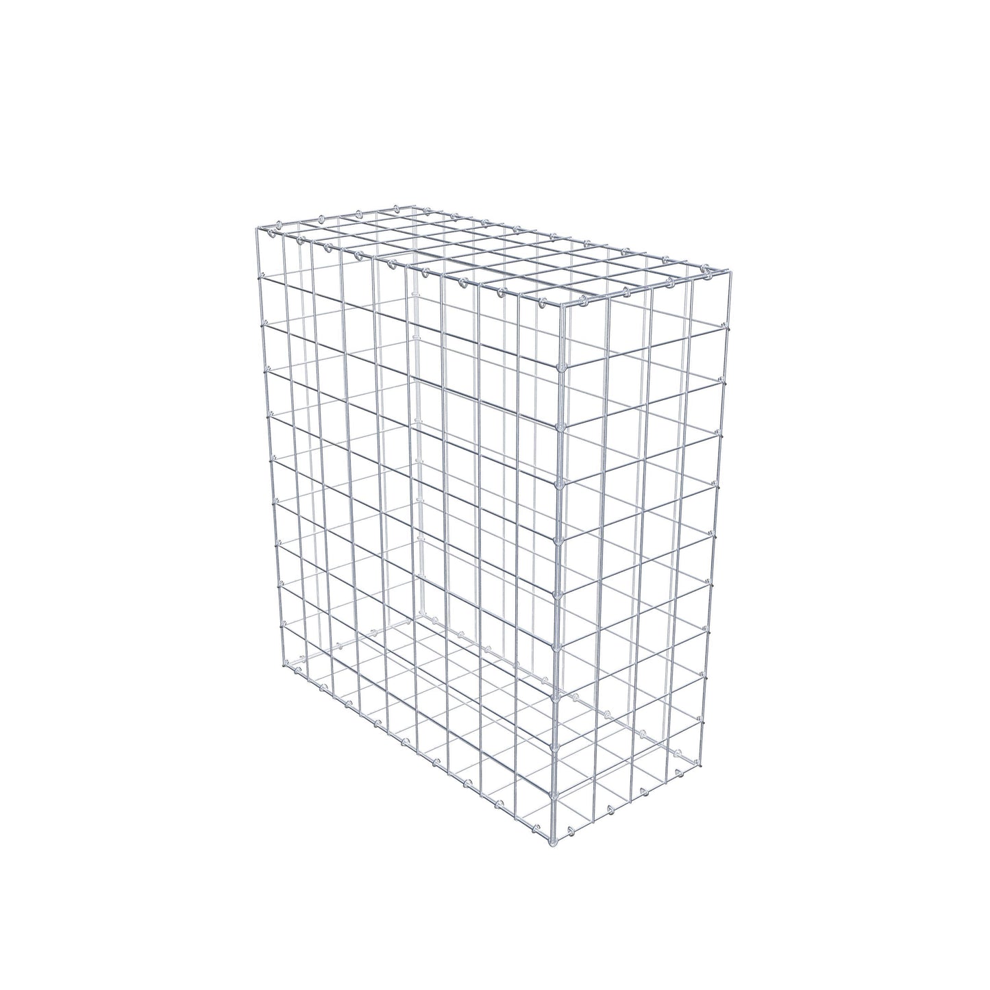 Gabião 100 cm x 90 cm x 40 cm (C x A x P), malhagem 10 cm x 10 cm, anel C