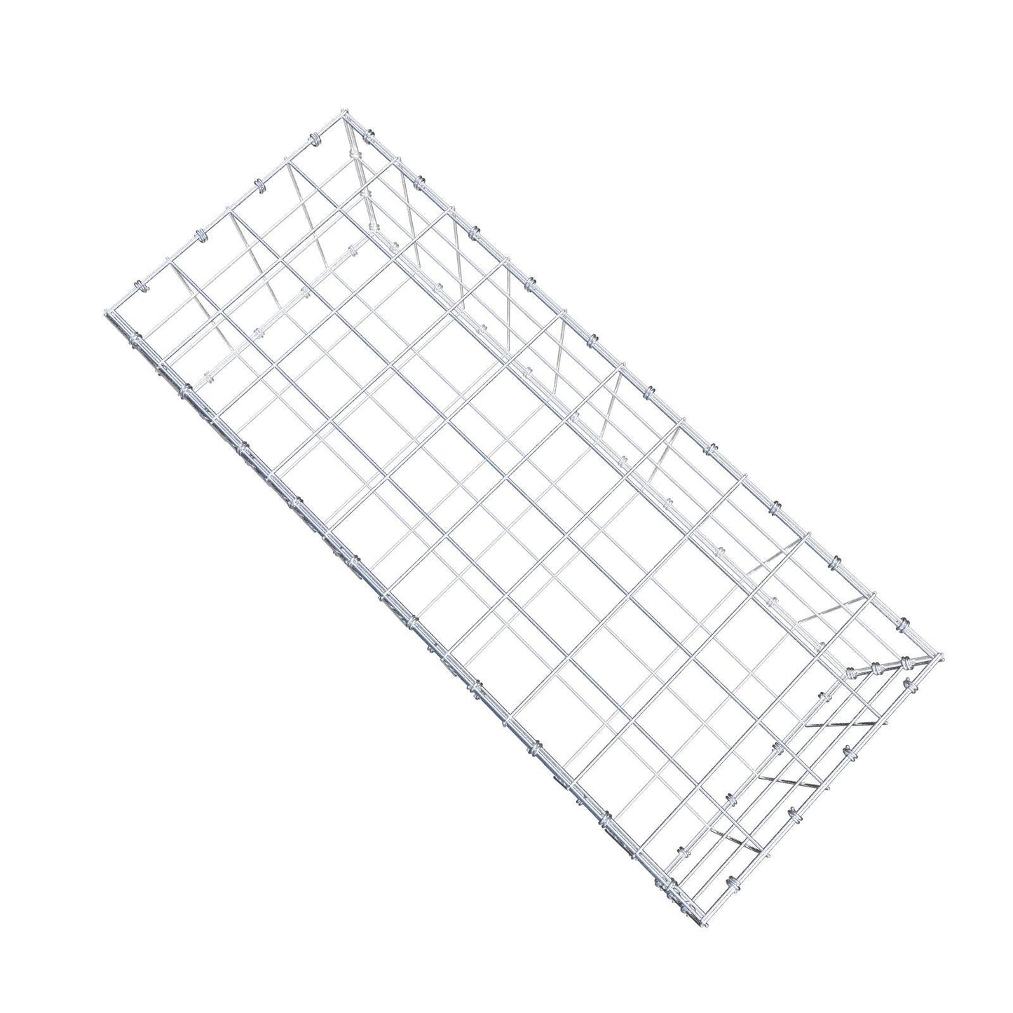Gabione 100 cm x 30 cm x 40 cm (L x H x T), Maschenweite 10 x 10 cm, Spiralring
