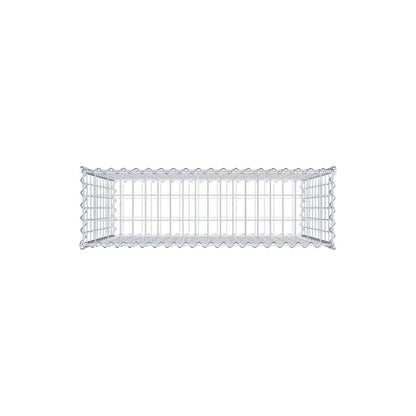 Lot de 2 gabions 100 cm x 100 cm x 30 cm (L x H x P), mailles 5 x 10 cm, spirale