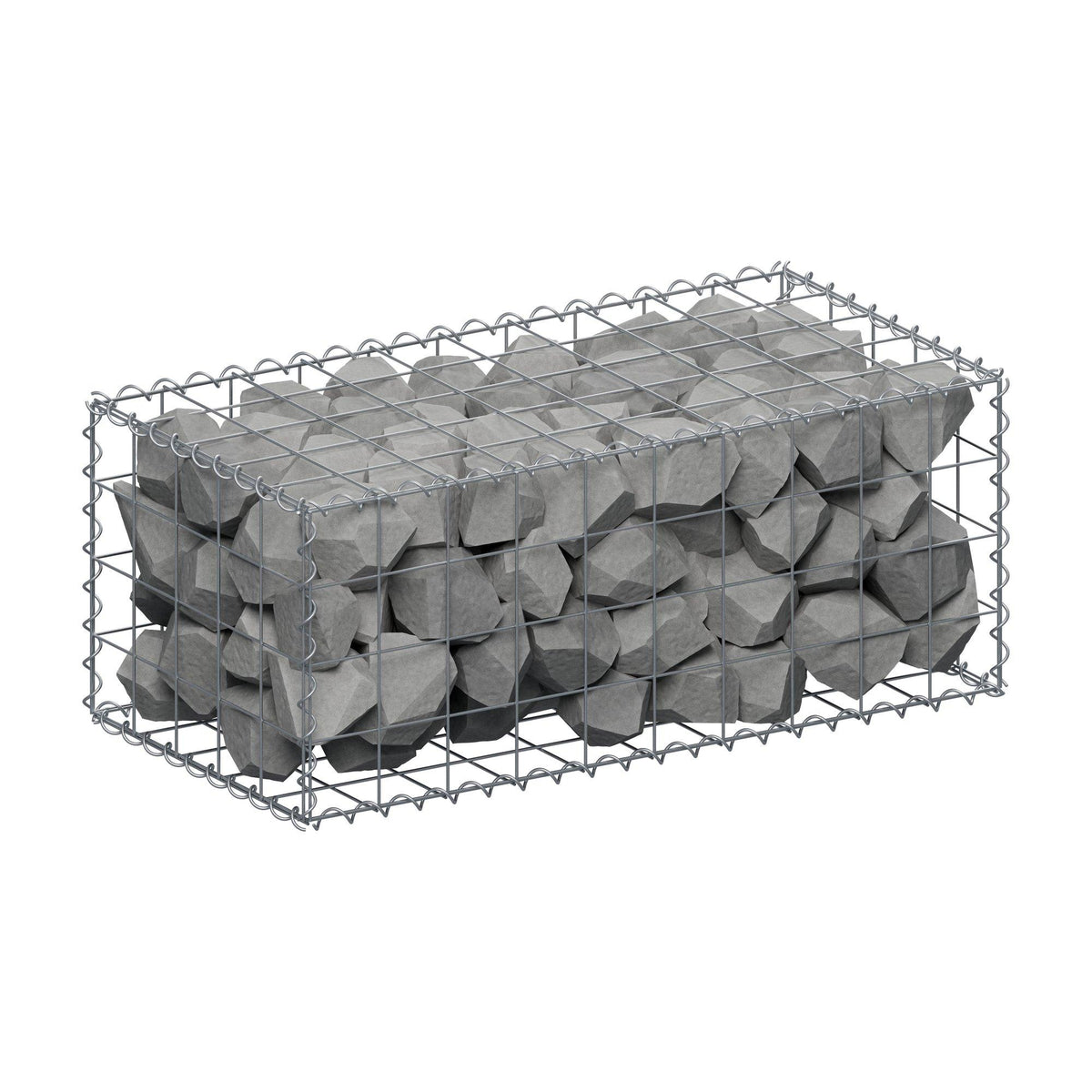 Gabion 100 cm x 40 cm x 50 cm (L x H x D), mesh size 10 cm x 10 cm, spiral