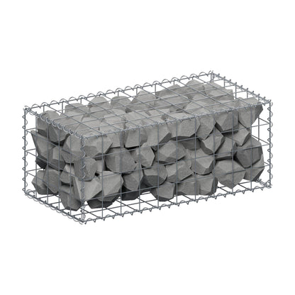 Gabion 100 cm x 40 cm x 50 cm (L x H x D), mesh size 10 cm x 10 cm, spiral