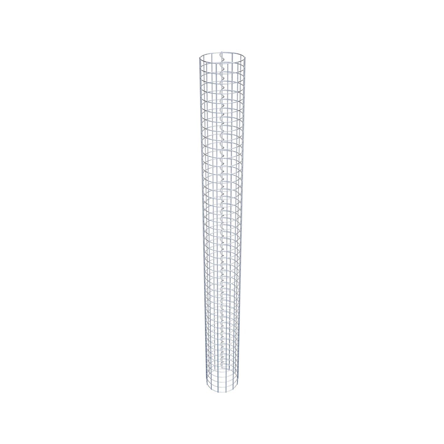 Colonna gabbionata rotonda 22 cm di diametro, 230 cm di altezza, maglia 5 cm x 5 cm
