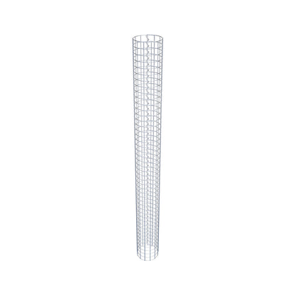 Colonna gabbionata rotonda 22 cm di diametro, 230 cm di altezza, maglia 5 cm x 5 cm