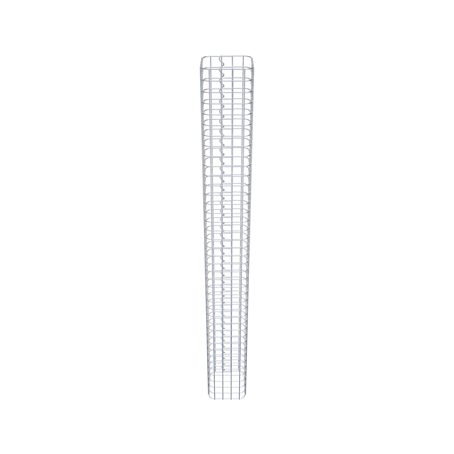 Coluna de gabião quadrada galvanizada a quente, 22 cm x 22 cm, 200 cm de altura, malha 5 cm x 5 cm