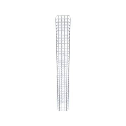 Coluna de gabião quadrada galvanizada a quente, 22 cm x 22 cm, 200 cm de altura, malha 5 cm x 5 cm