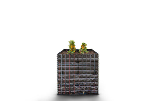 Hochbeet eckig ohne Steinbereich - Länge: 100 cm - Höhe: 100 cm - Tiefe: 90 cm - Maschenweite: 10 x 10 cm