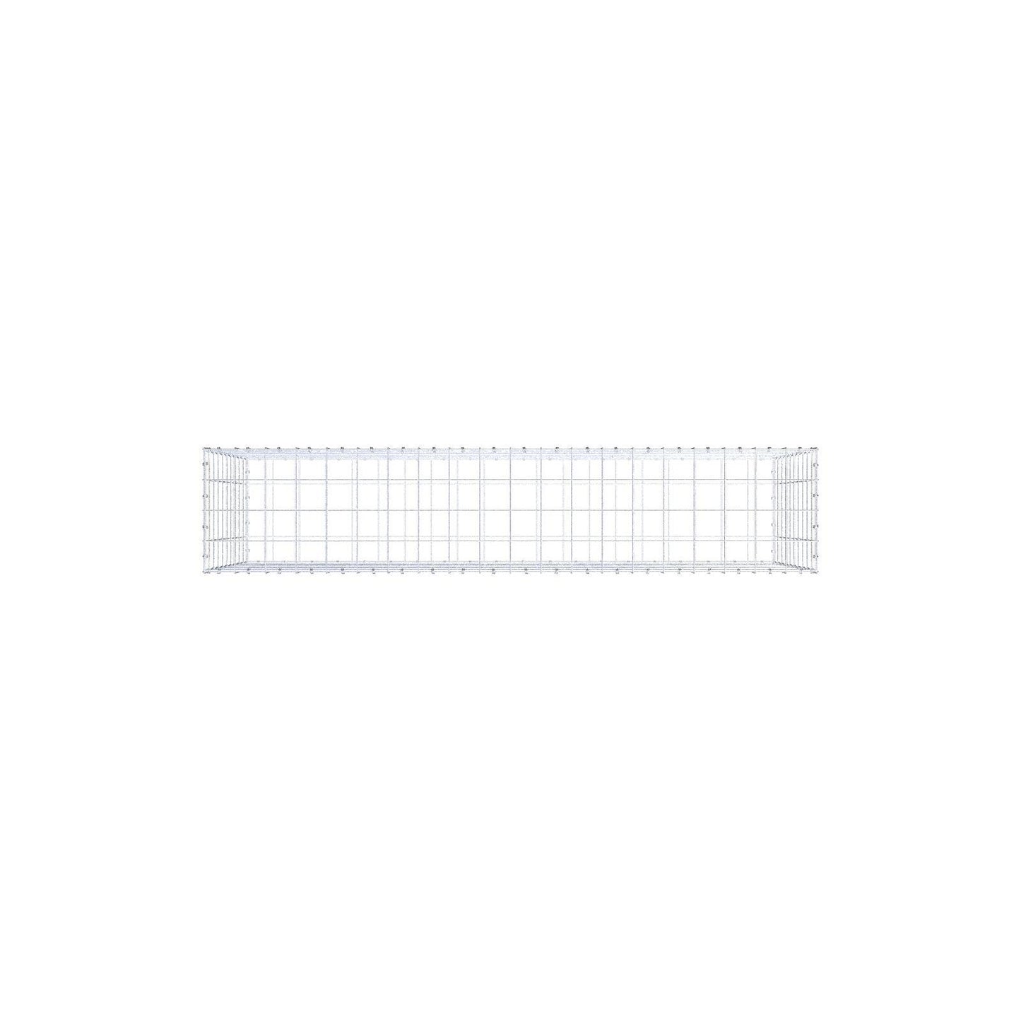 Gabion 200 cm x 100 cm x 40 cm (L x H x D), mesh size 10 x 10 cm, spiral ring