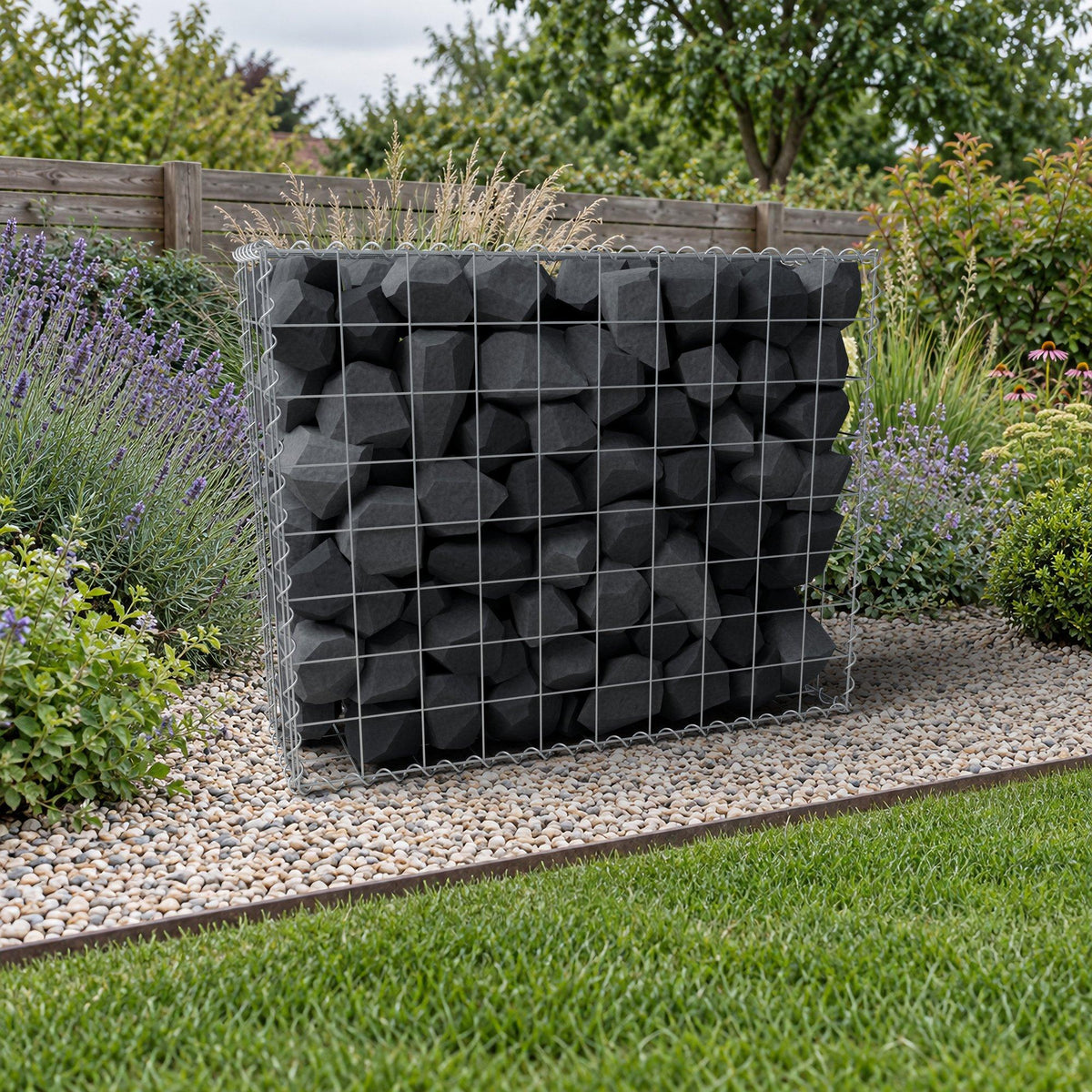 Gabion 100 cm x 80 cm x 30 cm (L x H x D), maskestørrelse 10 cm x 10 cm, spiral