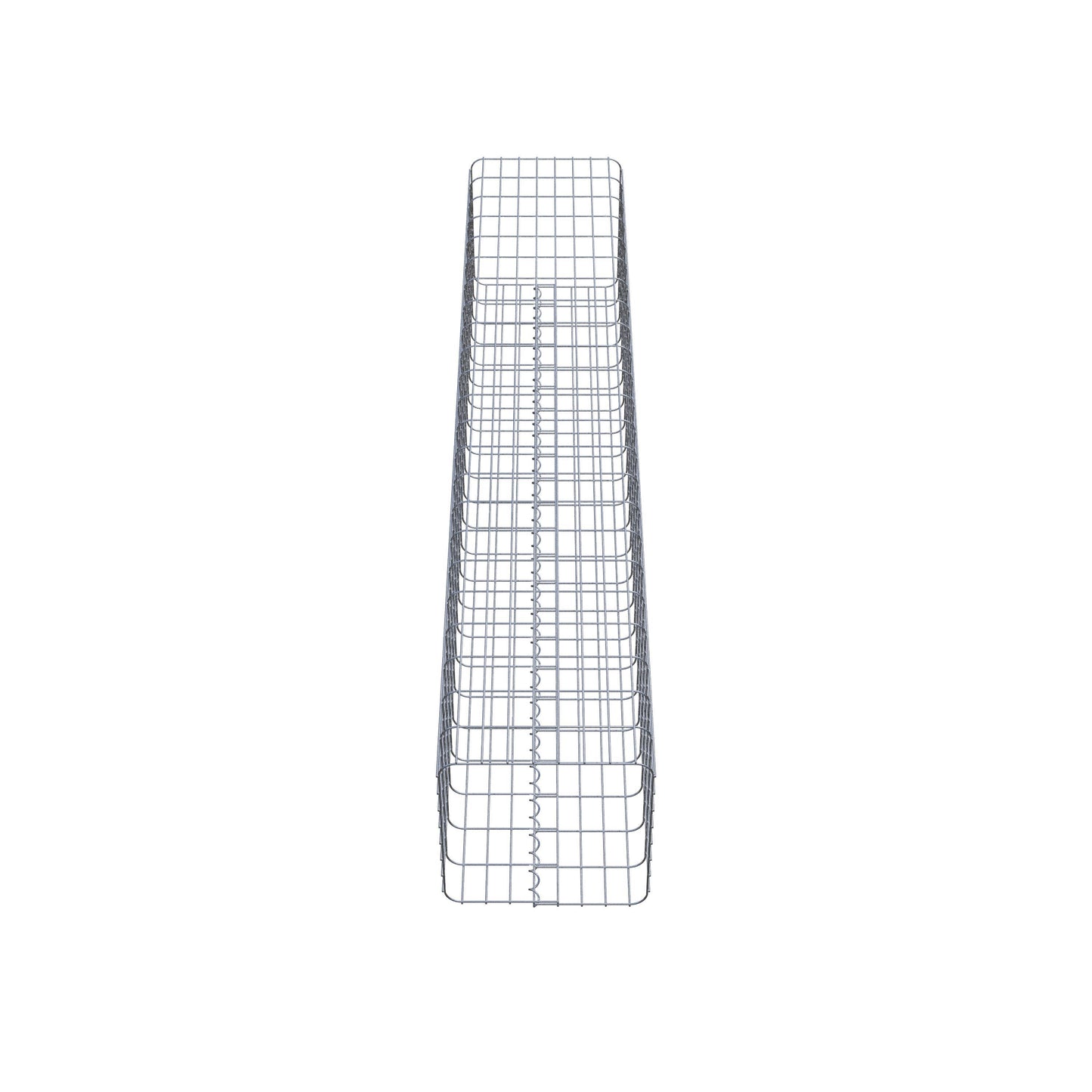 Gabionpelare vinkelformad 42 cm x 42 cm, 230 cm höjd, MW 5 cm x 10 cm