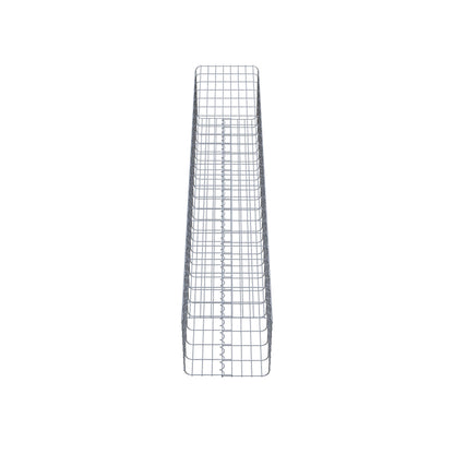 Gabionpelare vinkelformad 42 cm x 42 cm, 230 cm höjd, MW 5 cm x 10 cm