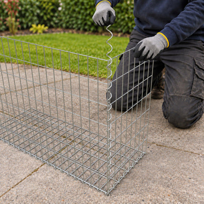 Gabion 100 cm x 70 cm x 40 cm (L x H x P), mailles 5 cm x 10 cm, spirale