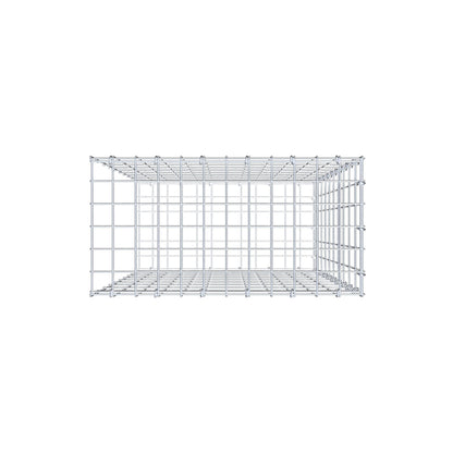 Mounted gabion type 2 100 cm x 60 cm x 30 cm, mesh size 5 cm x 10 cm, C-ring