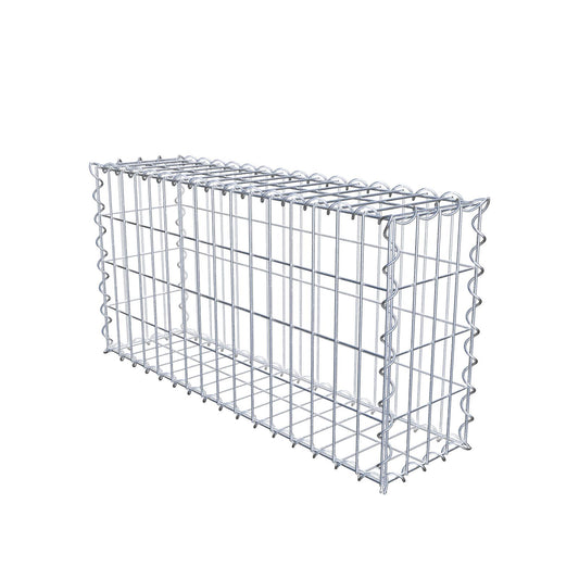 Schanskorf 80 cm x 40 cm x 20 cm (L x H x D), maaswijdte 5 cm x 10 cm, spiraalvormig